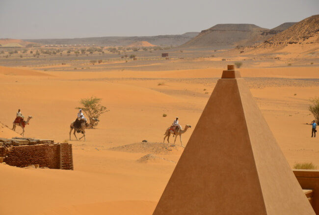 Forgotten nubian pyramids in Meroe Sudan